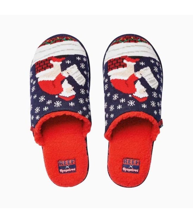 Reef Herren Reef X Tipsy Elves Santa Log Hausschuhe