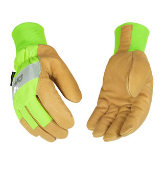 Kinco 1939KW Guantes reflectantes para clima frío amarillo verde