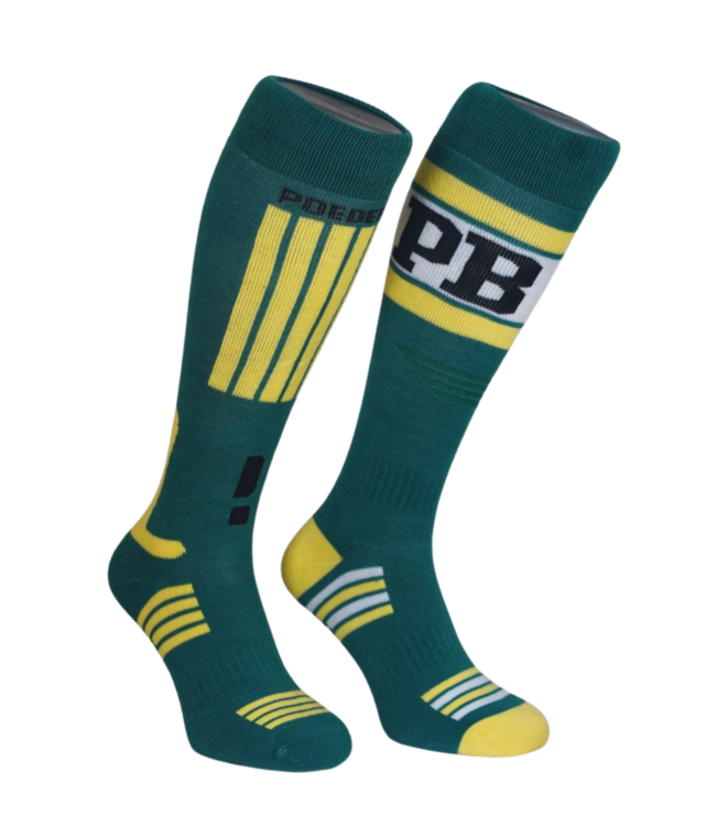 Poederbaas CHAUSSETTES DE SKI CHAM VERT ET JAUNE