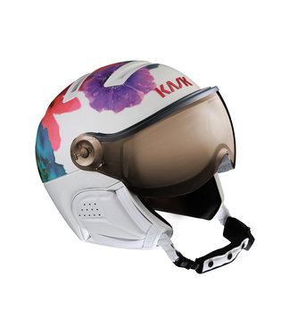 Casco Esquí Kask Visera Cromada Blanco / Oro Rosa