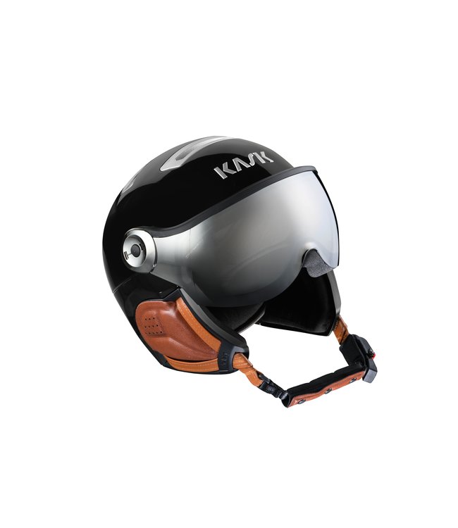 Casco Esquí Kask Visera Cromada Negro