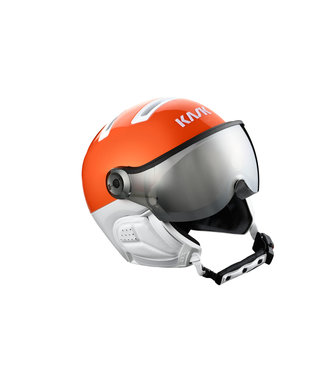 Casque ski femme orange respirant avec visière - Opti Ski