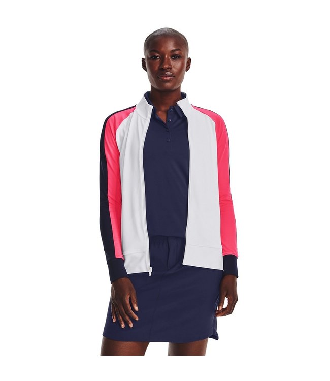 Under Armour UA Storm Midlayer FZ Weiß/Pink Shock/Metallic Silver