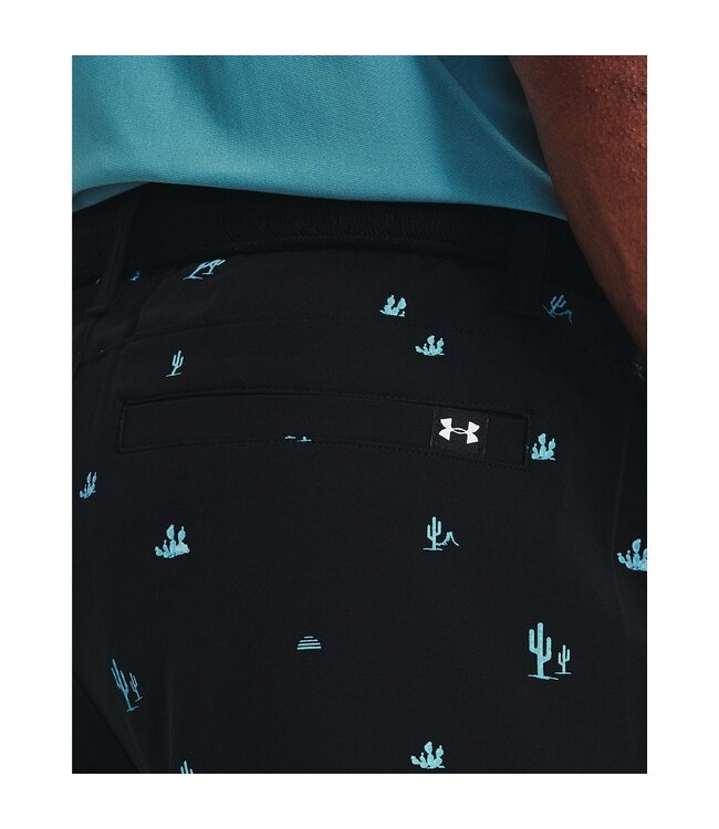 Under Armour Pantalón corto UA Drive Printed-Negro/Morado nebulosa/Gris Halo