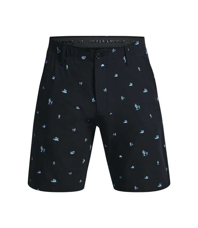 Under Armour Pantalón corto UA Drive Printed-Negro/Morado nebulosa/Gris Halo