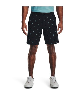 Under Armour Pantalón corto UA Drive Printed-Negro/Morado nebulosa/Gris Halo