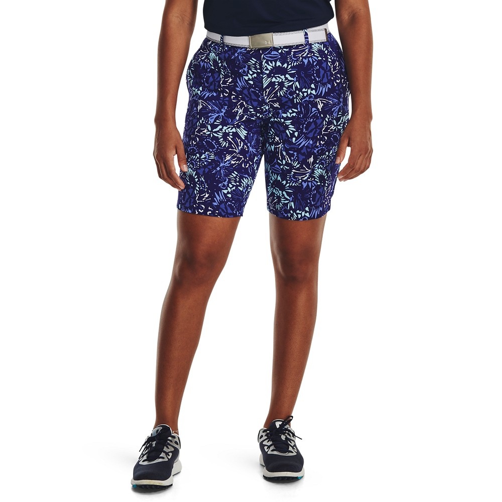 UA Links Printed Short—Sonar Blue/Baja Blue/Metallic Silver