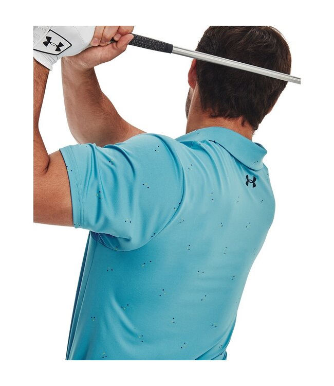 Under Armour Polo Imprimé UA Playoff 3.0 - Bleu Glacier/Carambole/Bleu Marine Minuit