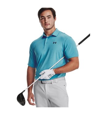 Under Armour Polo Imprimé UA Playoff 3.0 - Bleu Glacier/Carambole/Bleu Marine Minuit