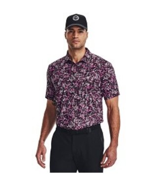 Under Armour UA Playoff Polo 3.0 Print-Black/Rebel Pink/Black