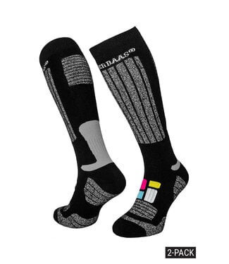 Poederbaas Ski socks Panther Black 2-pack - Women