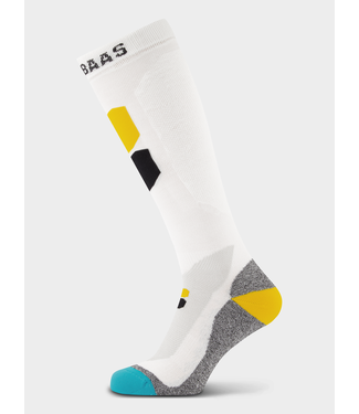 Poederbaas Chaussettes de ski techniques Bamboo 1-pack blanc