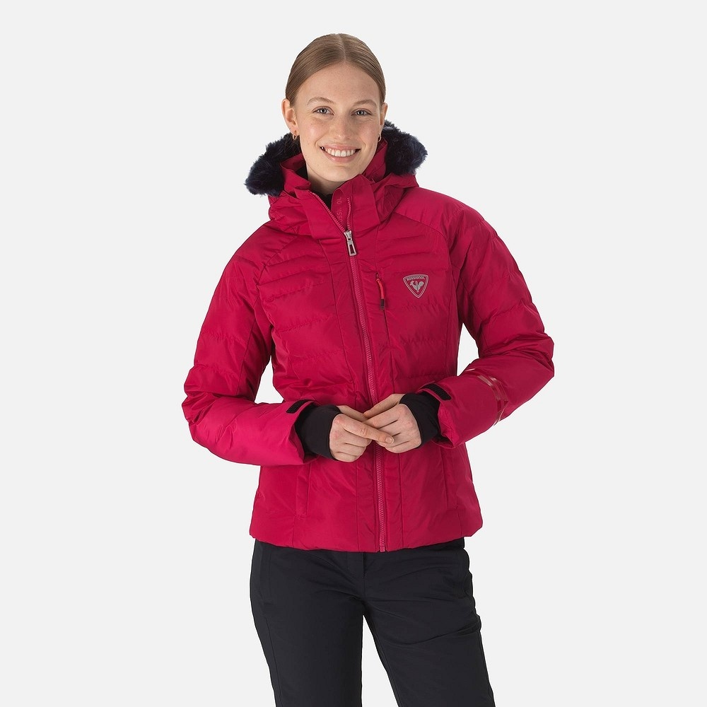 ROSSIGNOL W RAPIDE PEARLY JKT (LTS) - ROUGE - FEMME - Wintersport