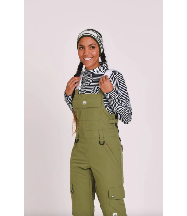 OOSC Yeh Girl Trägerhose – Khaki – Damen