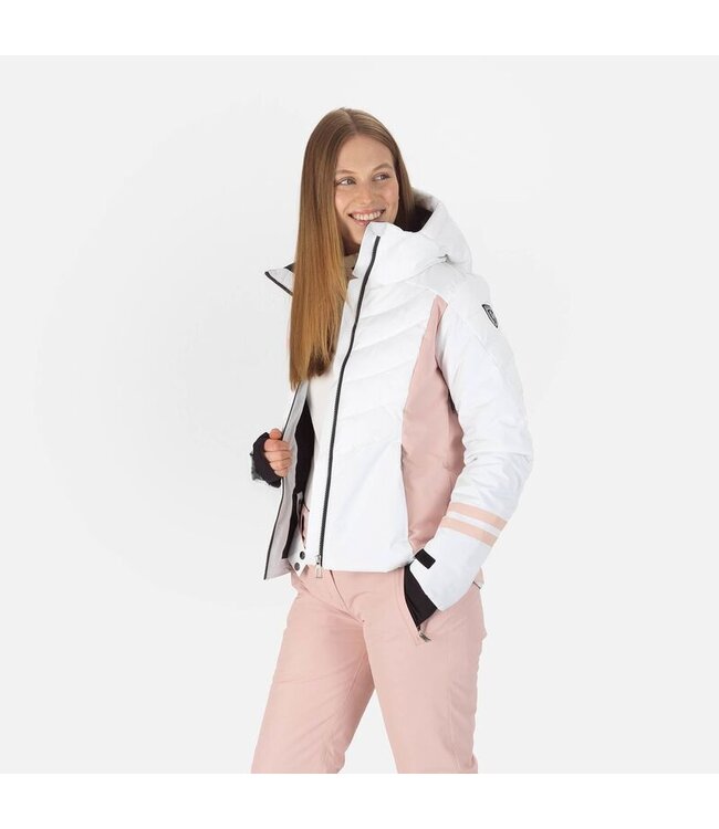Rossignol W COURBE OPTIC JKT – WEISS / ROSA – DAMEN