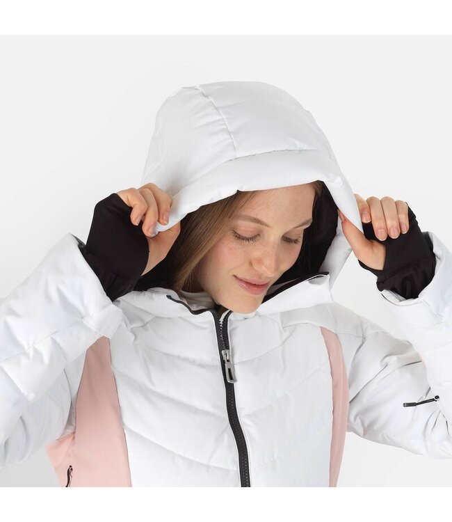 Rossignol W COURBE OPTIC JKT - WHITE / PINK - WOMEN