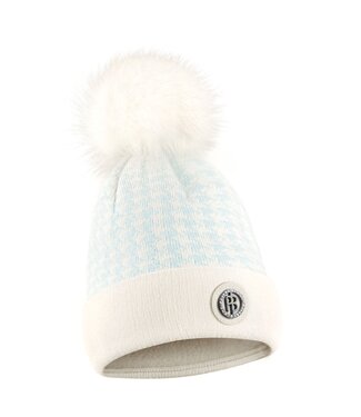 Poivre Blanc Beanie Check White