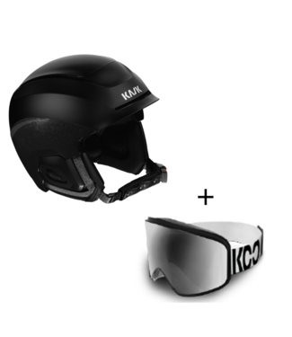 Casco Esquí Kask Visera Cromada Negro