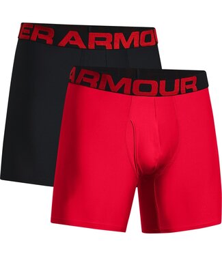 Under Armour Pack de 2 UA Tech 6 pouces - Rouge / Noir