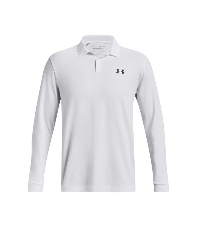 Under Armour Polo UA Performance 3.0 LS-Blanco / / Gris Pitch