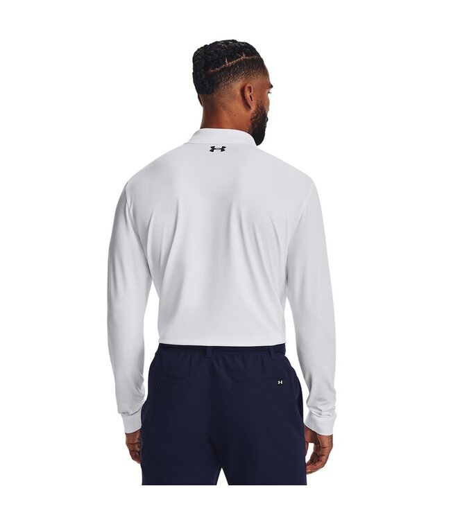 Under Armour Polo UA Performance 3.0 LS-Blanco / / Gris Pitch