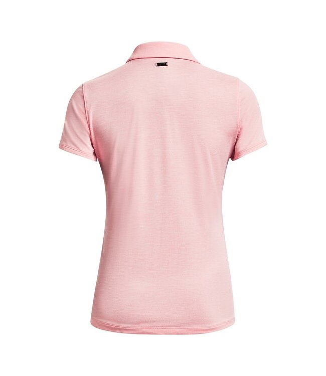 Under Armour UA Playoff SS Polo-Pink Fizz / Rouge Venom / Argent Métallisé