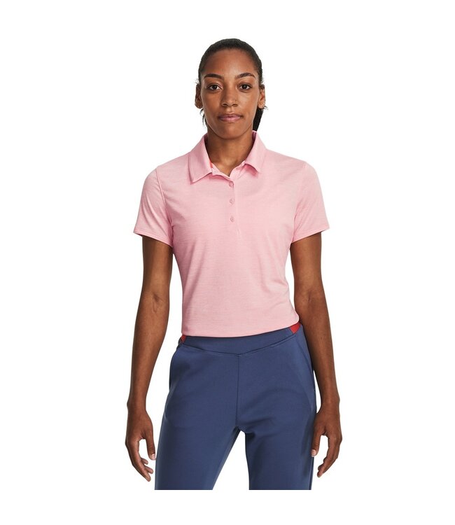 Under Armour Polo UA Playoff SS-Rosa Fizz / Rojo Venom / Plata metalizado