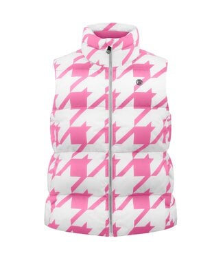 Poivre Blanc Synthetic down cardigan - Women - Pink checkered