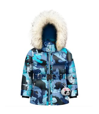 Poivre Blanc Ski jacket - Synthetic down - Natural blue - Young girls