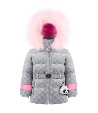 Poivre Blanc Ski jacket - Synthetic down - Shiny silver - Young girls