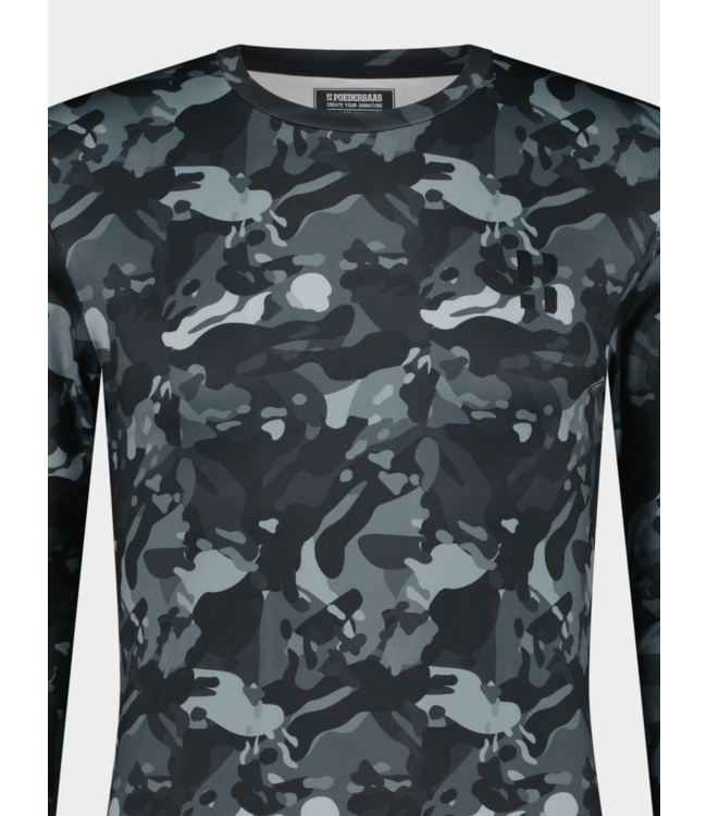 Poederbaas Chemise Thermique Homme Camo - Noir