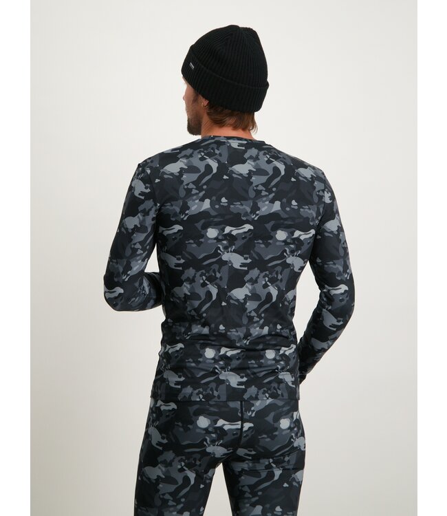 Poederbaas Camiseta Térmica Hombre Camo - Negro