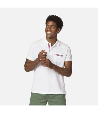 Rossignol Herren-Poloshirt mit Taschenlogo – Weiß