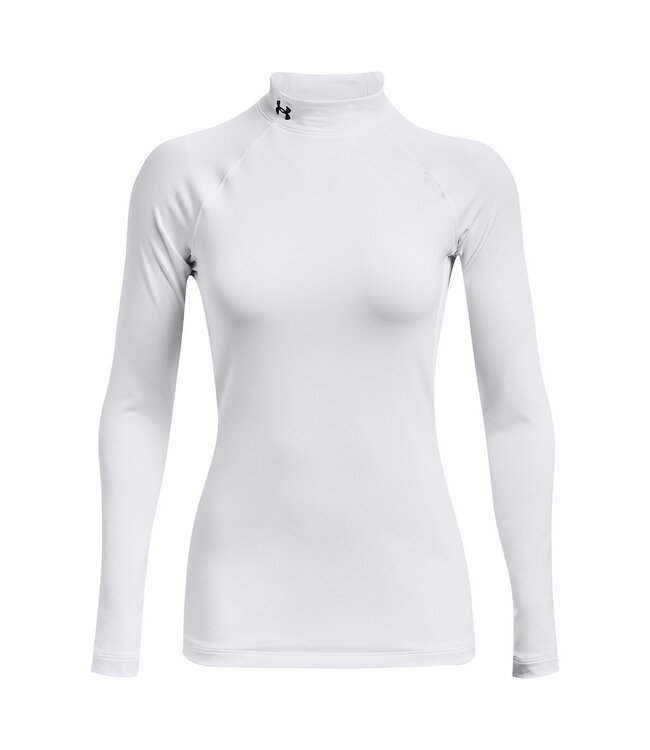 Under Armour Damesshirt ColdGear® Authentics met opstaande kraag - Thermoshirt - Wit