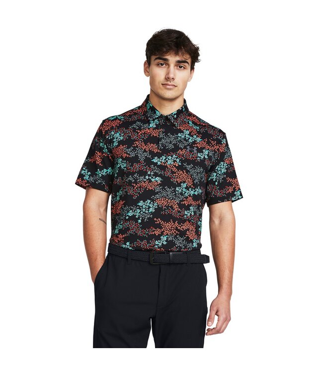 Under Armour Herren-Poloshirt UA Playoff 3.0 bedruckt – Golf – Mehrfarbig/Blaugrün/Azalea/Camouflage