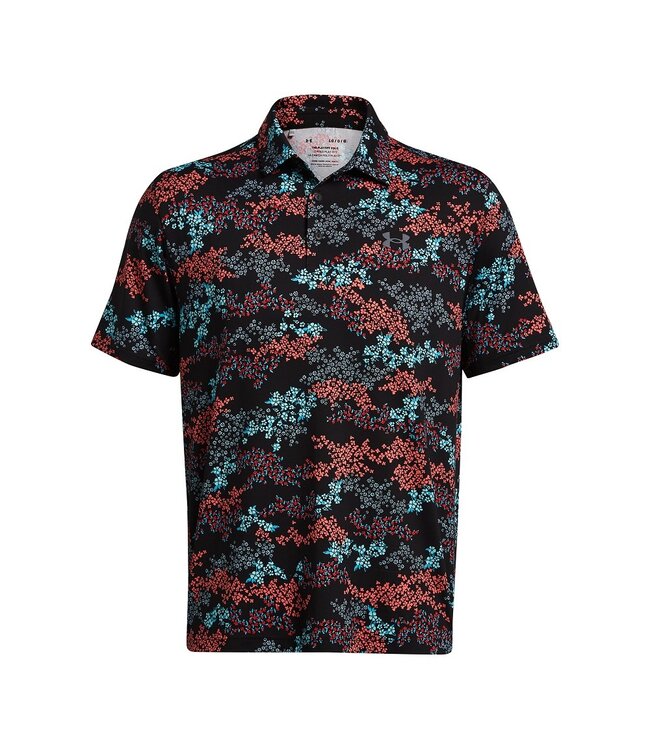 Under Armour Herenpolo UA Playoff 3.0 Printed - Golf - Muticolour / Teal / Azalea / Camo