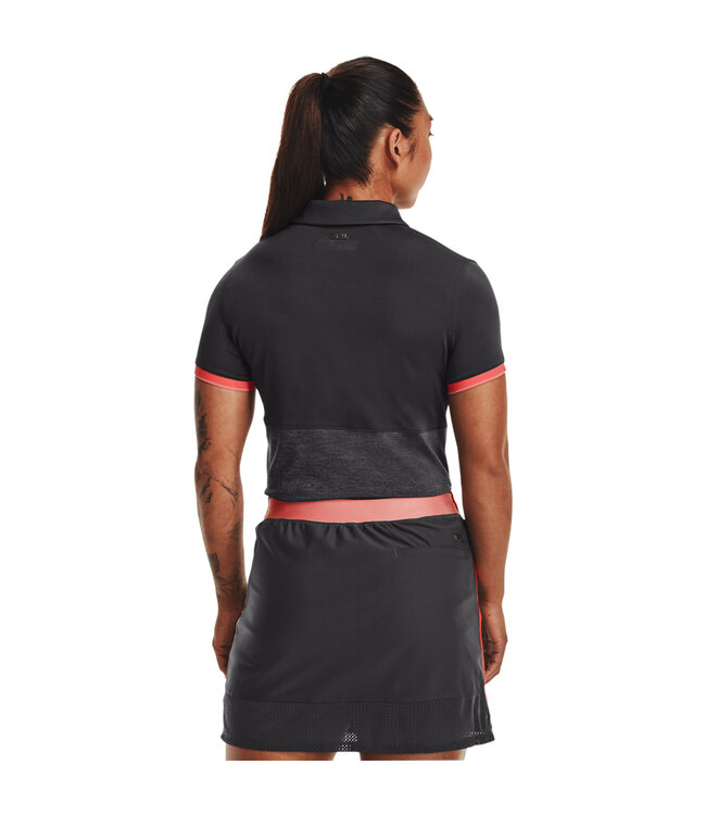 Under Armour UA Zinger Point SS Polo-Jet Gray / Vermillion / Metallic Silver
