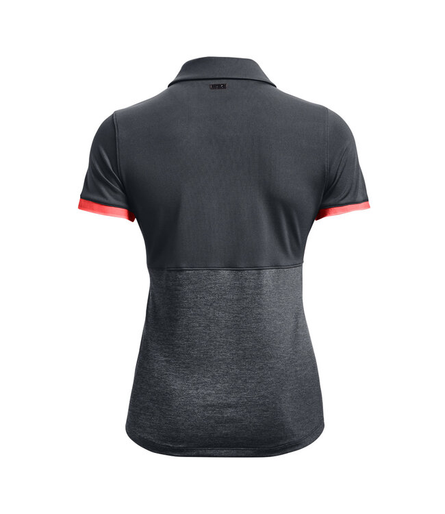 Under Armour UA Zinger Point SS Polo-Jet Gray / Vermillion / Metallic Silver