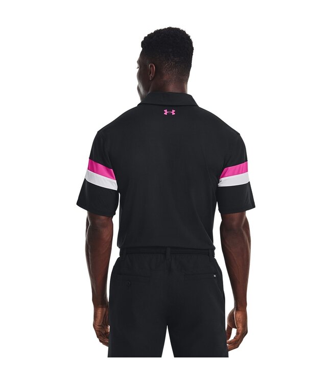 Under Armour UA T2G Blocked Polo – Schwarz / Weiß / Rebel Pink