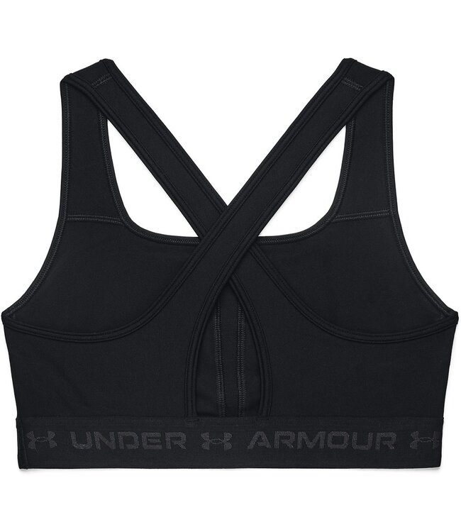 Under Armour UA Crossback Mid Bra-Black / Gray