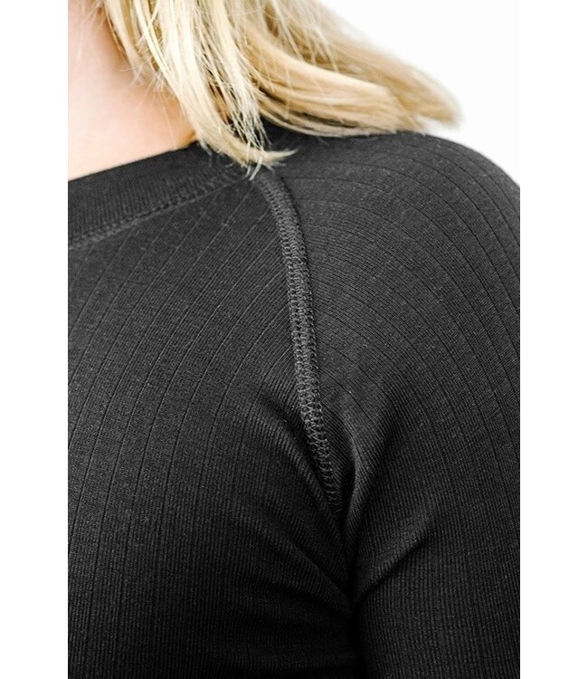 Poederbaas Pro Thermo Baselayer Shirt Herren Schwarz - lange Ärmel