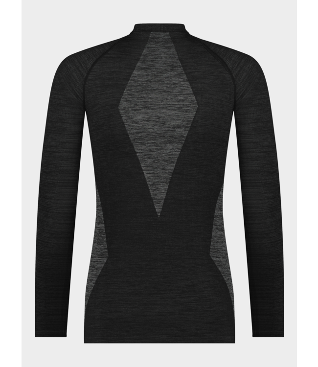 Poederbaas Camiseta Termica Técnica Hombre Manga Larga Negro