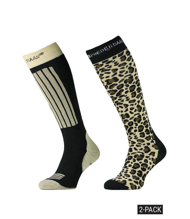 Poederbaas Panther print ski socks (2-pack)