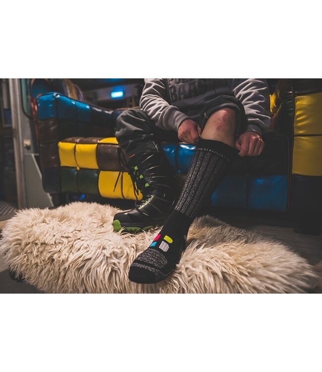 Poederbaas Chaussettes de ski pack de 2 noir