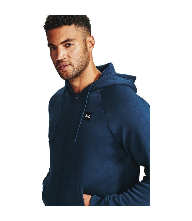 Under Armour UA Rival Fleece FZ Hoodie-Academy /  / Onyx White