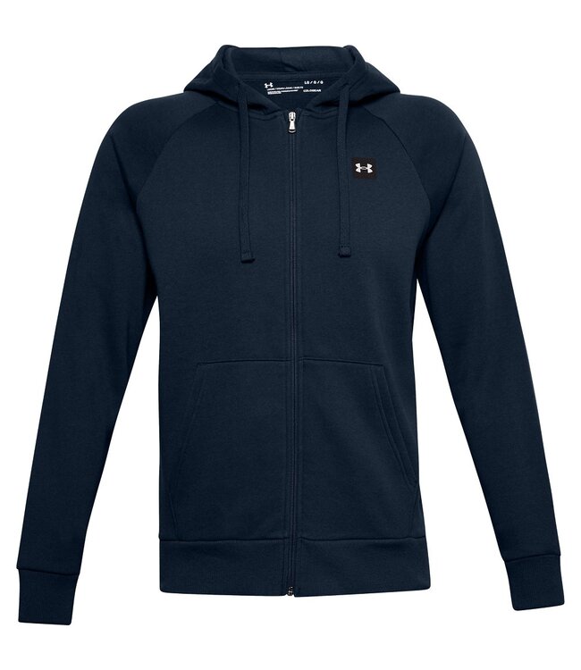Under Armour UA Rival Fleece FZ Hoodie-Academy /  / Onyx White