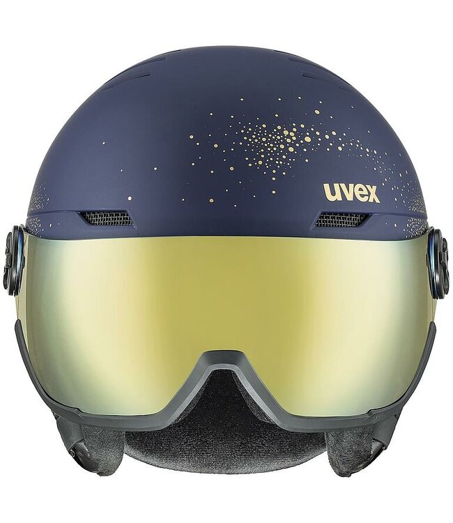 Uvex Wanted Visor WE polar-sparkle/espejo-oro