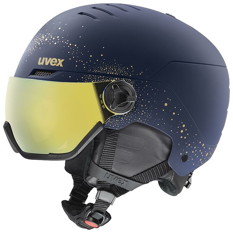 Uvex Wanted Visor WE polar-sparkle/mirror-gold - Wintersport-store.com