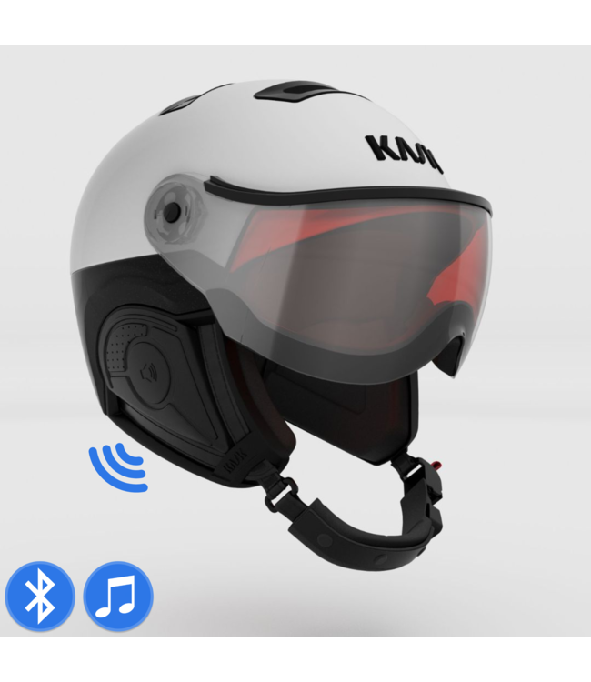 Kask Class Sport Visierhelm – Weiß – Photochromes Visier – Vibes Audio