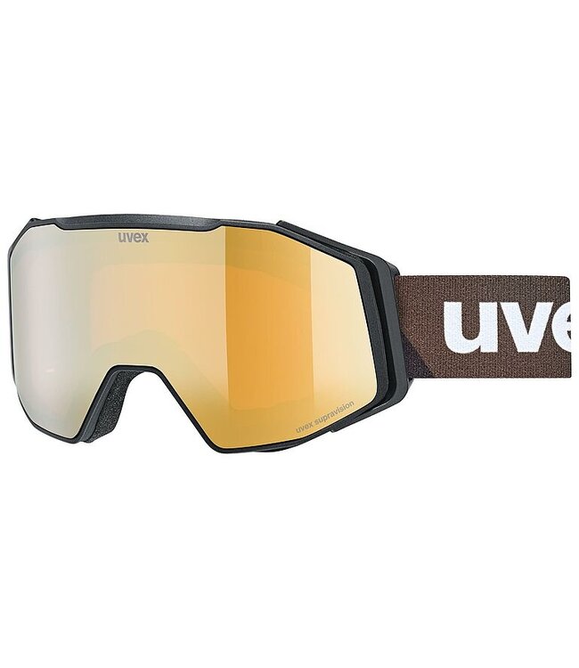 Uvex Gravity FM schwarz-matt/gold-klar – Unisex – Erwachsene